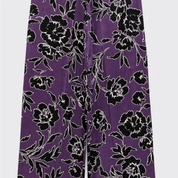 Black Top with Purple Floral Pants - Picture 7 of 10